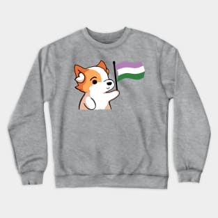 Genderqueer Pride - Corgi Version Crewneck Sweatshirt